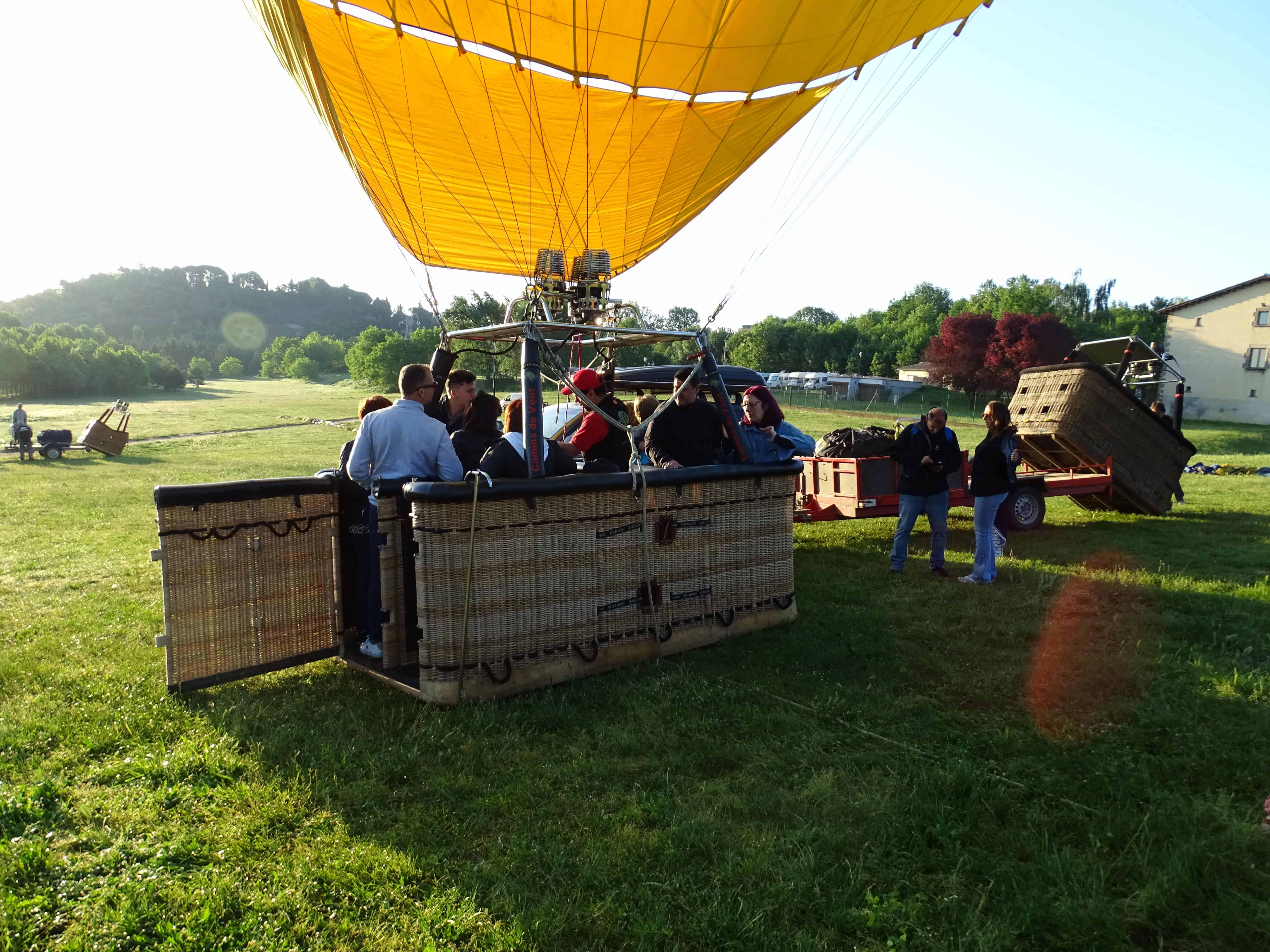 hot air balloon with an access door for a comfortable experience